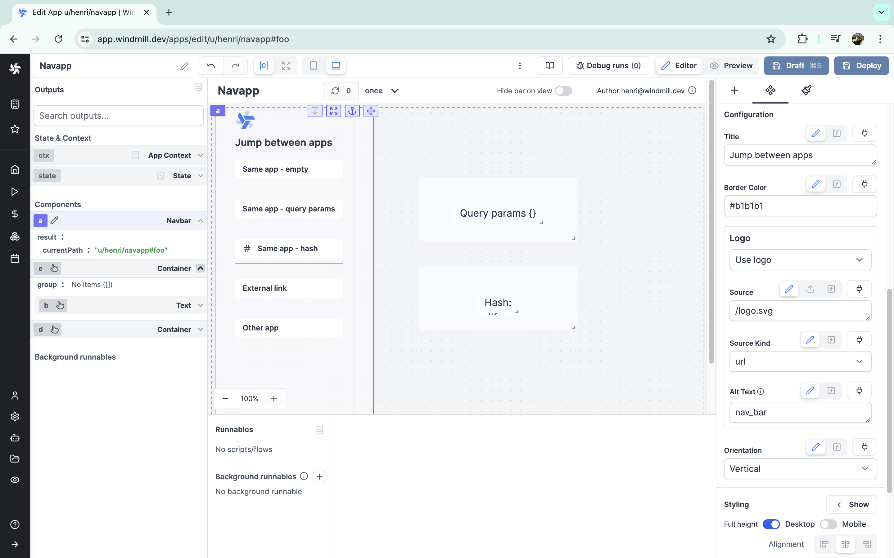 Navbar Config Navbar Config